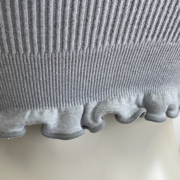 New Ruffle Edge Bralette in Heather Grey - Picture 5 of 12